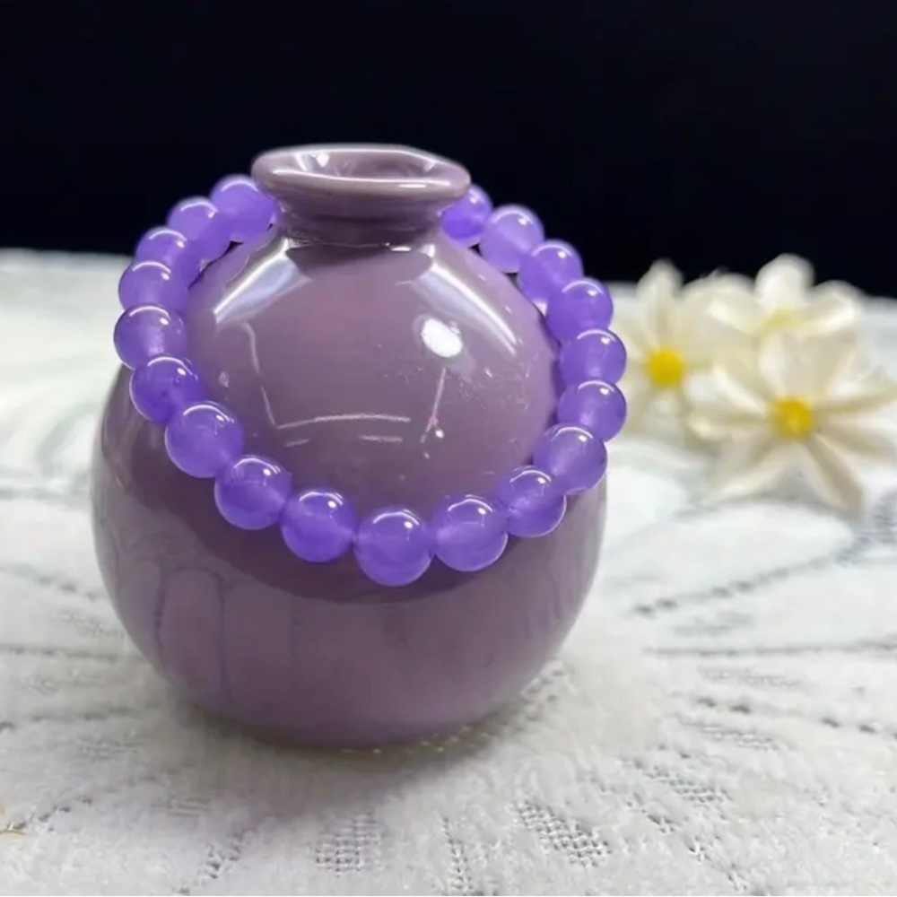 🆕New Purple Jade 8mm Healing Gemstone Bracelet